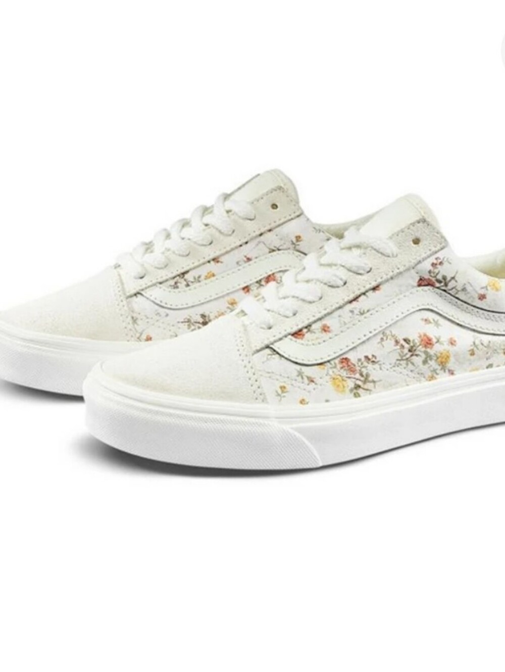 Floral Low-Top Lace-Up Canvas Loafers